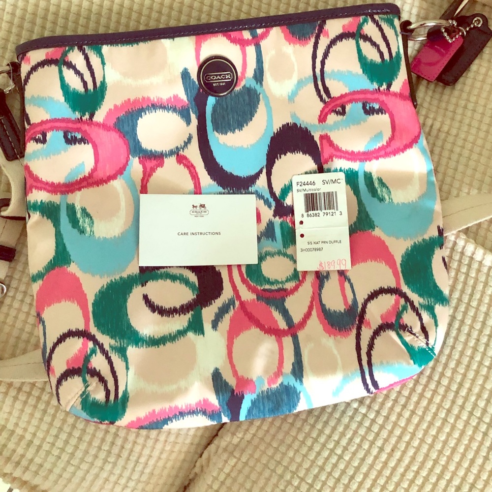 Authentic NEW Coach multicolored purse!!!!